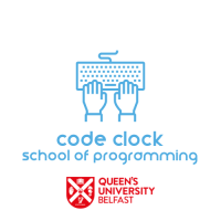 School of Programming logo with QUB logo